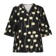 thumbnail image 4 of Blusa de manga corta con estampado de moda para mujer con cuello en V y tops casuales de talla grande Fridja  zx4051, 4 of 8
