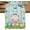 Blue White, variant on Easter Table Runner, Washable Cotton Linen Table Runners 36 Inches Long, Spring Colorful Easter Eggs Bunny Butterfly Blue Dresser Scarf Runner for Nightstand/End Tables/Round Tables 13''''x36''''