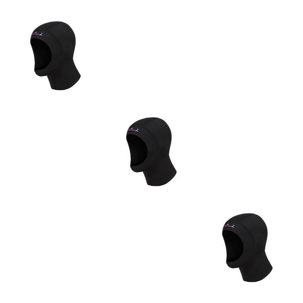 Eigraketly DIVE SAIL 1MM Gorros de buceo CR Super Elástico Snorkeling Equipment Sudadera con capucha Cuello con hombro Gorro de natación para 【METRO】 3piezas
