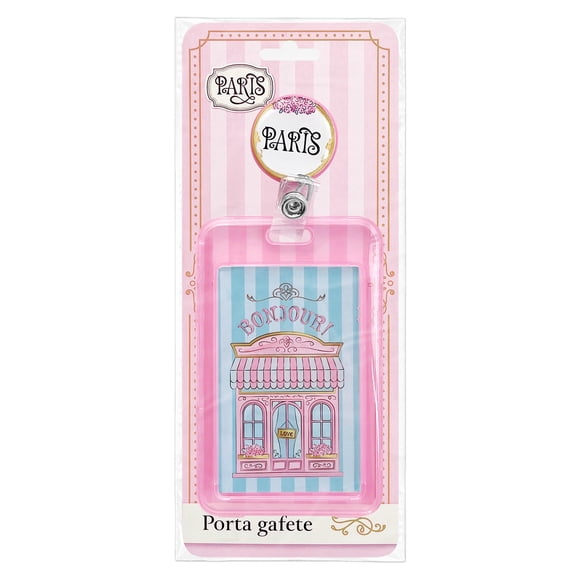 Porta Gafete Prichos París de Plástico y Metal Multicolor 1 Pieza
