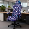 thumbnail image 2 of Jeiento Purple Boho Mandala Gaming Chair Cover with Armrest Cover Universal Computer Rotating Chair Slipcover Gaming Reclining Chair Protection with Elastic Band, 2 of 7