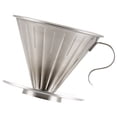 thumbnail image 3 of Stainless Steel Coffee Dripper Cone Coffee Drip Filter Cup Permanent Pour Over Coffee Maker with Separate Stand for 1-2 Cups (Silver), 3 of 5