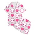 thumbnail image 4 of Toddler Girls Clothes 2 Piece Outfits Flip Collar Short Sleeved Halloween Printed Top and Elastic Waist Shorts Clothing Set Size 3-4T, 4 of 4