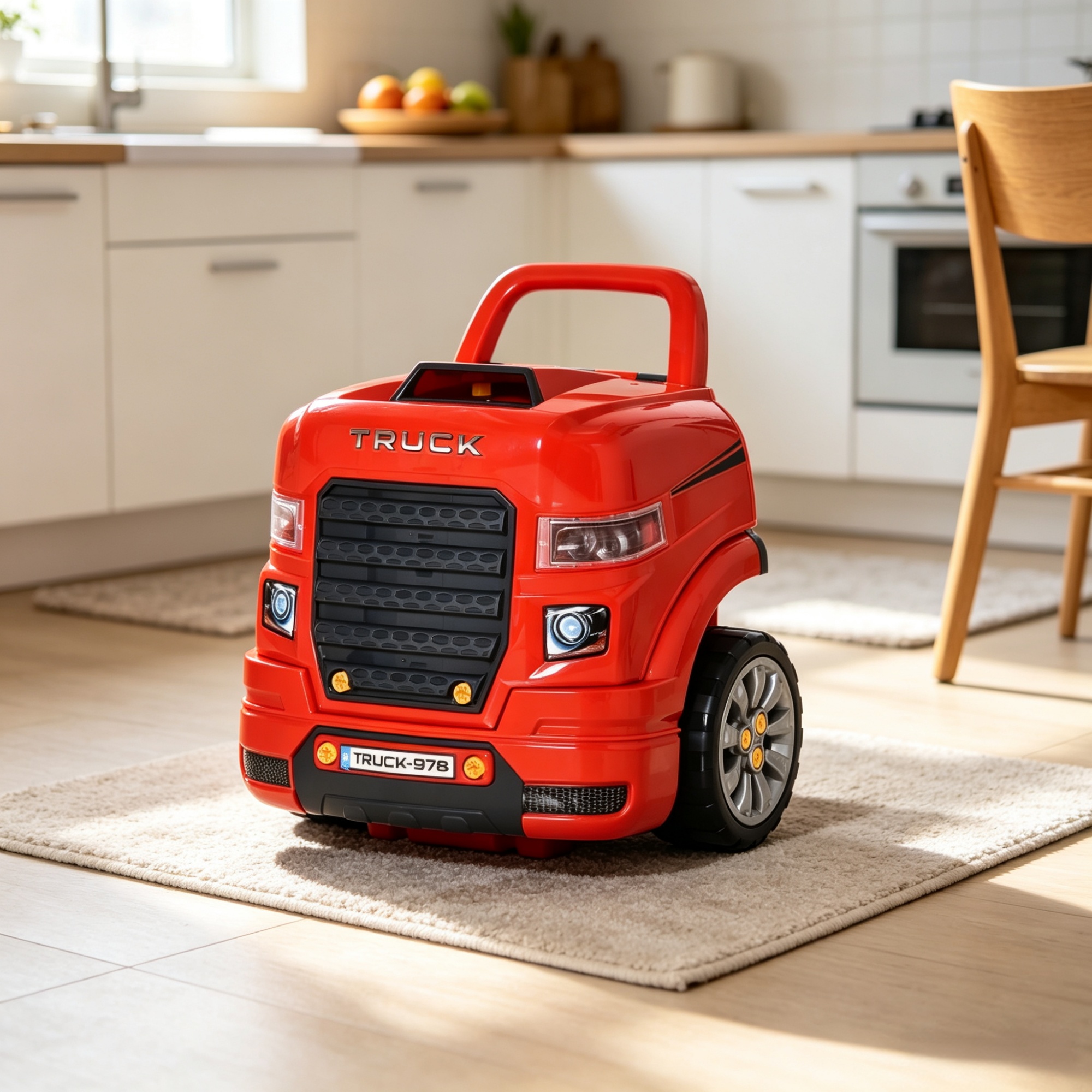 Mechanic Truck Engine Toy Set, Kids Car Service Play Set for Playroom Indoor Game, Red