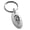 Silver, variant on Stainless Steel Horned Dragon Engraved Small Oval Charm Keychain Keyring