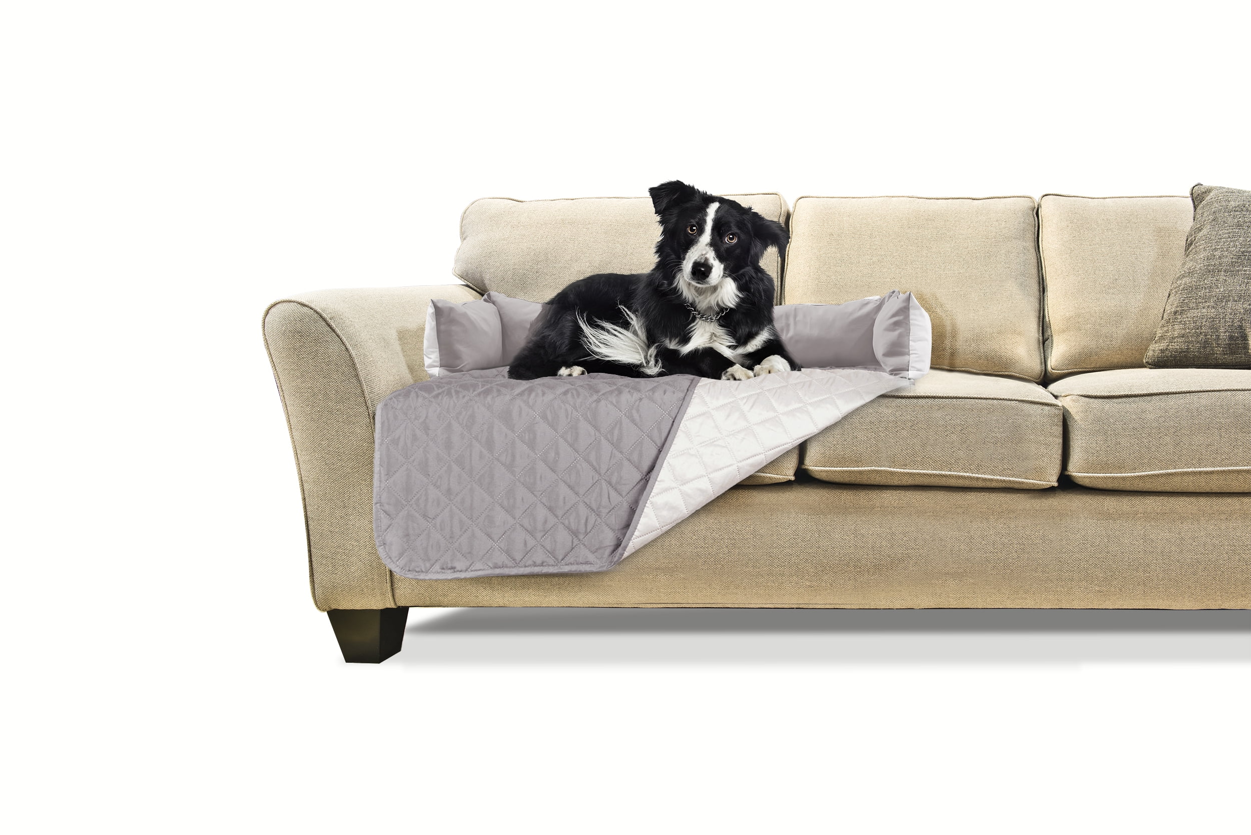 Furhaven Pet Furniture Cover Sofa Buddy Reversible Furhaven Pet Furniture Cover Sofa Buddy Reversible Protector Bed For Dogs Cats Gray Mist Medium Com