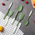 thumbnail image 2 of Silicone Spatula Set, 5 Piece Food Grade Rubber Spatulas for Baking, Cooking, and Mixing High Heat Resistant Non Stick Dishwasher Safe BPA-Free (Two colors - Green), 2 of 12