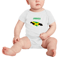 thumbnail image 2 of Jamaica Map Flag Cute Baby Bodysuit Romper (White, 3-6 Months), 2 of 5