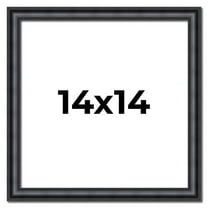 14x14 Frame Black Real Wood Picture Frame Width 1.25 inches | Interior Frame Depth 0.5 inches |