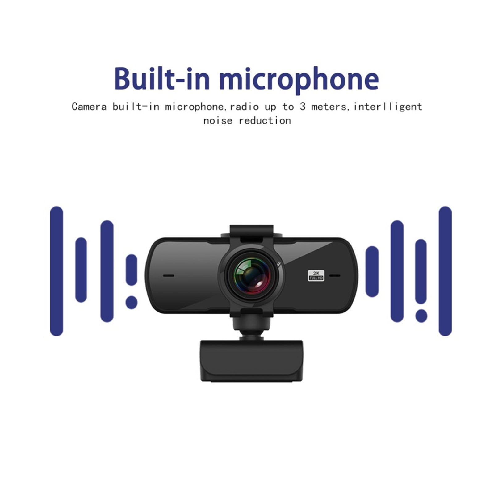 Webcam 2K Full HD 1080P Web Camera Autofocus With Microphone USB Web Cam For PC Computer Laptop Desktop Webcamera ,HD Video