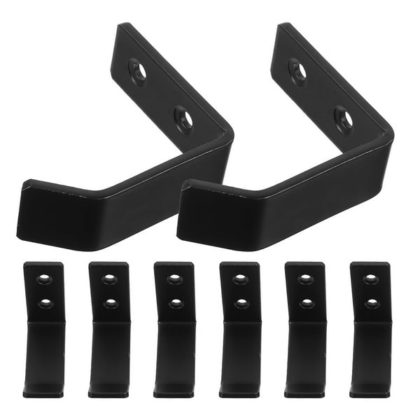 AURARMLET 8Ud Soporte De Inoxidable Negro Para Montaje En Pared Ideal Para Organización En Garage