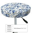 thumbnail image 3 of Cauagu Blue Paisley Print Round Stool Covers,Seat Cushion for Round Bar Stool Chair Seat Cover for Bar Round Chair Fits for 12/13/14in Bar Stool Cushion, 3 of 7