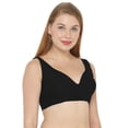 thumbnail image 2 of eloria Women's Art Silk Blouse Solid V Neck Sleeveless Top Sari Accessories Color: Black | Size: 36, 2 of 6