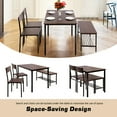 thumbnail image 7 of Magic Union Dining Table Set for 4 with Storage Bench, Dining Room Table Set for 4 Kitchen Table with Bench and 2 Chairs for Small Space Apartment, 7 of 7