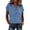 Blue #1, variant on WULMLEO Womens Cotton Ruffle V Neck Shirts 2026 Classy Cap Short Sleeve Summer Tops Trendy Plain Business Work Tunic Blouses Pink S
