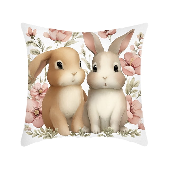 Tauxra Easter Decorative Pillowcase With Hidden Zipper For Bedroom Living Room Office Spring Holiday Gift