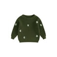 thumbnail image 2 of Elippeo Baby Girls Knitted Sweater 3M 6M 9M 12M 18M 24M 3Y 4Y 5Y Floral Embroidery Casual Warm Long Sleeve Pullovers Infant Knitwear for Toddler, 2 of 10