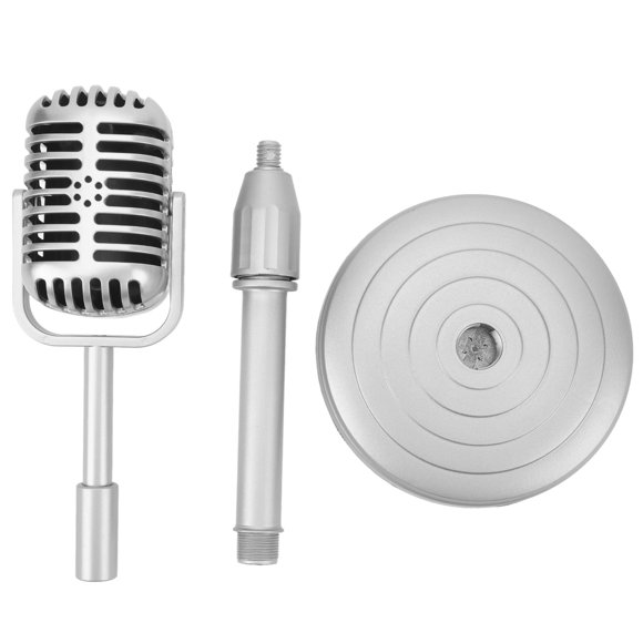 Portable Classic Retro Microphone Props, Fake Vintage Microphone Prop Model For Character Photography Performance Training Cosplay