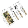 thumbnail image 2 of Saiise Pikmin Print 3 Piece Cutlery Set – Metal, Reusable Children's Knife, Fork & Spoon, Kids-Size, Made from Food-Safe Stainless Steel & ABS Plastic, 2 of 8