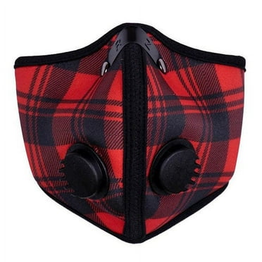 M2N Reusable Air Filtration Mask - Red Plaid - Large (L)