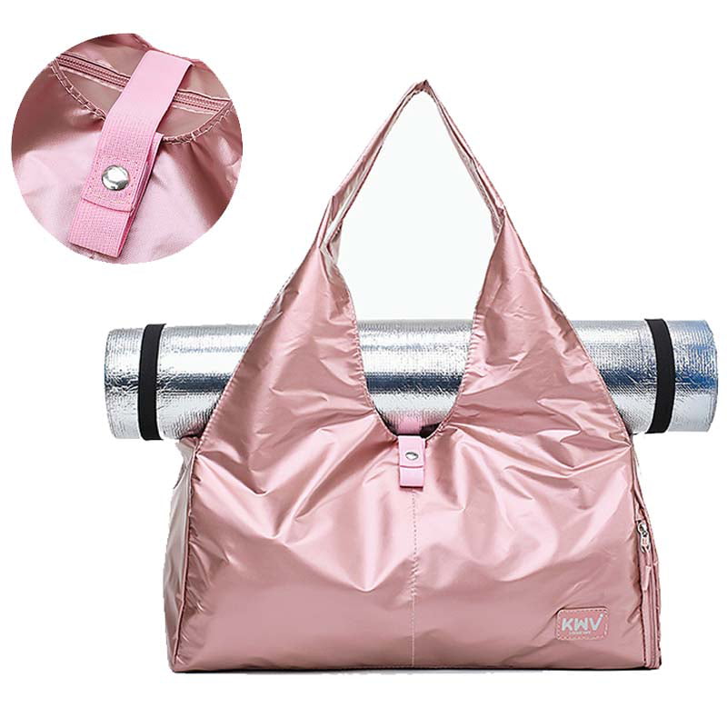 New Color Pink Bag Sports Gym Bag,Travel Yoga Duffel Bag Compartment For Women 