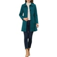 thumbnail image 3 of MODA NOVA Juniors Turn Down Collar Single Breasted Winter Mid Length Overcoat, 3 of 6