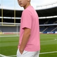 thumbnail image 6 of Football Jerseys for Boys Unisex Classic Blank Workout Sport Shirts V Neck Casual Fitness Outfits 3-14 Years Pink, 6 of 8