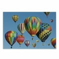 thumbnail image 1 of Colorful Cutting Board, Nostalgic Hot Air Balloons in Sky Flying Journey Fun Adventure Traditional Hobby Theme, Decorative Tempered Glass Cutting and Serving Board, Small Size, Blue, by Ambesonne, 1 of 1