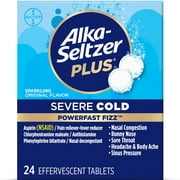 Alka-Seltzer Plus Powerfast Fizz Severe Cold Medicine, Original Effervescent Tablets, 24 Count