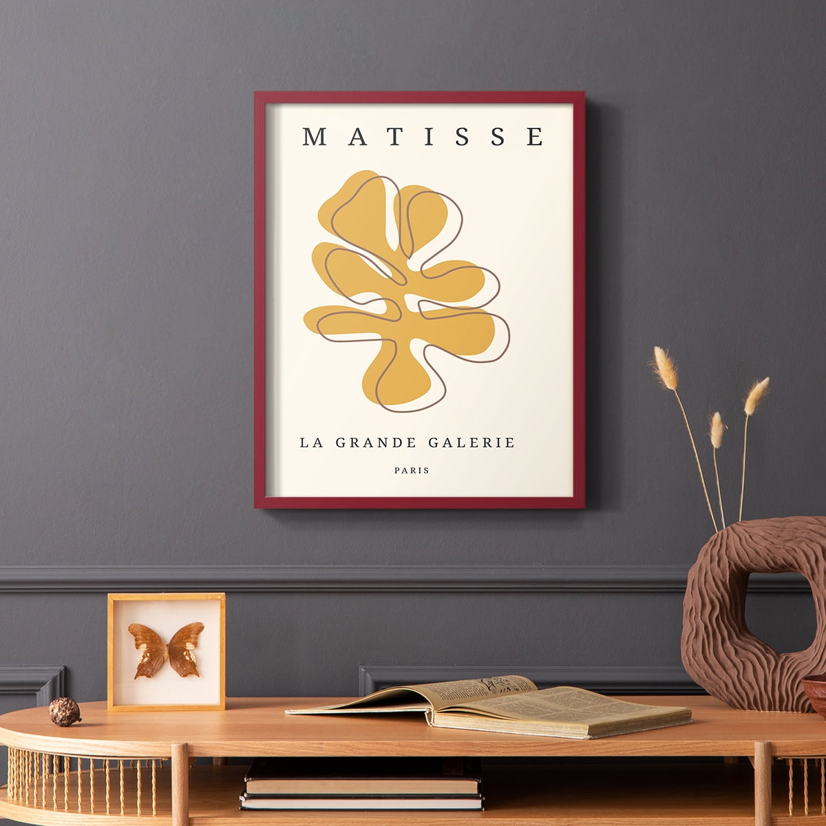 Matisse CCCLXVII in Red Solid Wood 8 x 10 Framed Print