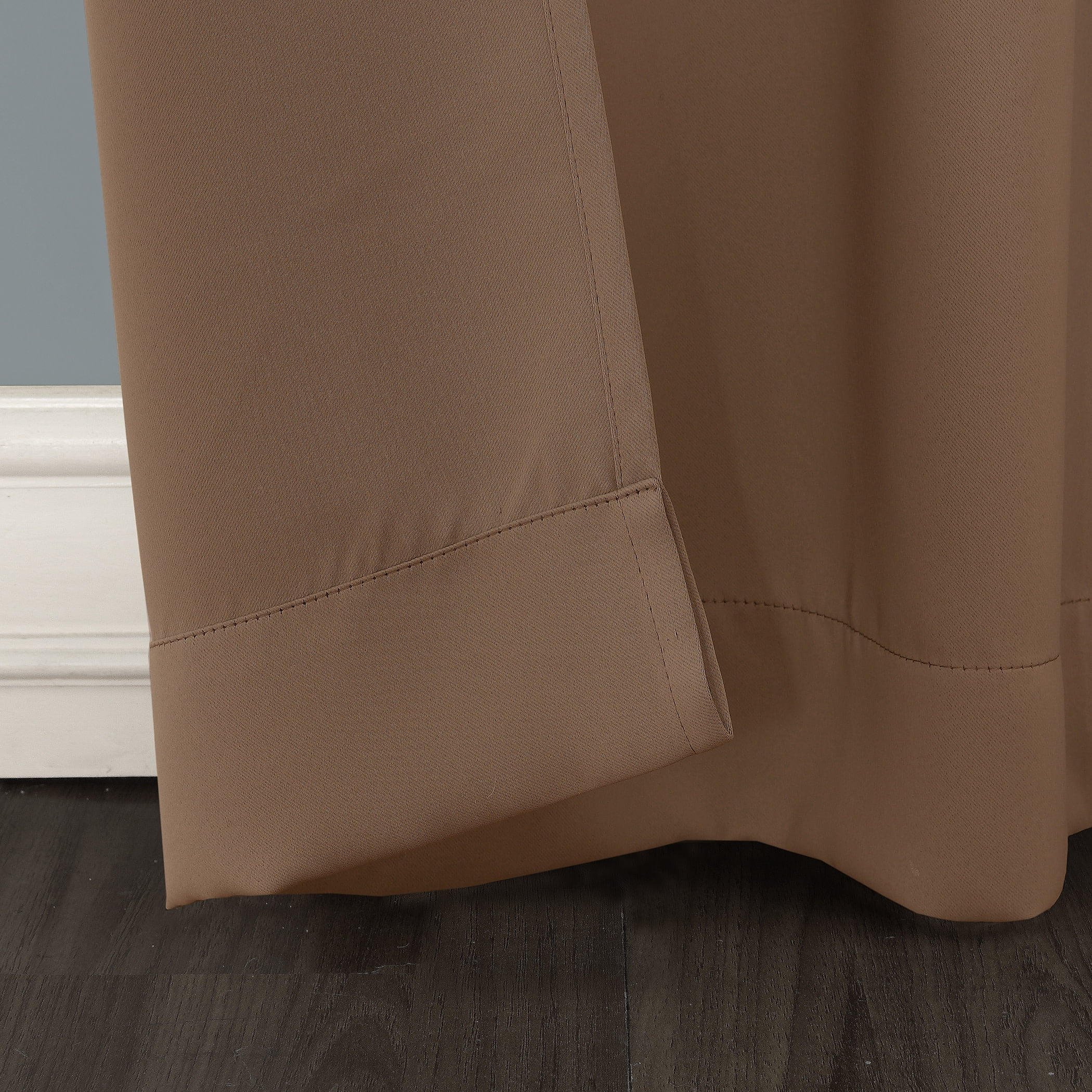 Sun Zero Nolan 1-Piece Energy Saving Blackout Grommet Curtain Panel, 40"X54", Barley