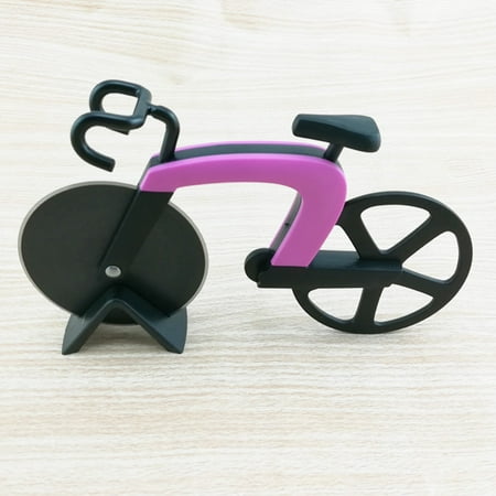 Bicycle Pizza Cutter New Bicycle Pizza Cutter Wheel Stainless Steel Plastic Bike Roller Pizza Chopper Slicer Kitchen Gadget ()