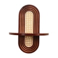 thumbnail image 3 of Estante de madera con forma de arco para decoración del hogar, manualidades, elegante estante flotante de pared. Marrón, 3 of 9