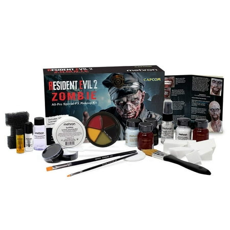 Mehron Makeup Resident Evil 2 Zombie All-Pro Makeup (Best Zombie Weapon Kit)