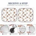 thumbnail image 5 of Kdxio Rabbit And Squirrel Print 2-Piece Sun Shade Front Windshield - Foldable Car Front Window Sunshades for Most Sedans SUV Truck, 5 of 6