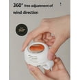 thumbnail image 6 of Portable Silent Mini Bladeless Fan Clip On, Small Fan Clip on for Shirt & Waist, Adjustable 3-Speed Suspended Whirlwind Fans, For Outdoor & Travel & Office, Travel Accessories, Gift, 6 of 8