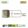 thumbnail image 2 of 6”Quadrato Square Dessert Plate|Bio Mart Leaf Plate|Natural, Eco-friendly, Re-usable, Backyard Compostable Biodegradable, Disposable supply |Theme Party, Wedding Plate | Pack of 10, 50 or 100, 2 of 5
