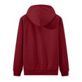 thumbnail image 3 of CCRFTGI Men's Hoodies Heavyweight Thick Fleece Lined Jackets Casual Zip Up Sweatshirt Long Sleeve Hooded Coats with Pockets Red L, 3 of 4
