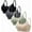 Black/Dark Grey/Green/Beige, variant on Sports Cami Bras Pack for Women - Basic V-Neck Padded Seamless Bras with No Underwire