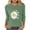 03 Green, variant on Weiqiqre Women Clothing Long Sleeve Tops Graphic Tee Casual Loose Crew Neck T Shirts