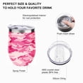 thumbnail image 3 of GZHJMY 1 Pcs Egg Cup, Pink Camouflage Military Pattern 304 Stainless Steel Vacuum Insulated Cup, U-Shaped Red Wine Cup Eggshell Cup, 3 of 6