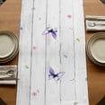 thumbnail image 5 of Table Runners 72 Inches Long Dress Scarves, Spring Farmhouse Kitchen/Dining Table Runner, Coffee Tablerunners, Truck Botanical Floral Leaf Butterfly Wooden Grain 13x72 Inch, 5 of 9