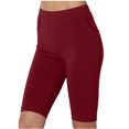 thumbnail image 2 of biudgviw Biker Shorts for Women High Waisted Athletic Yoga Knee Length Leggings Workout Running Shorts with Pockets, 2 of 5