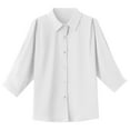 thumbnail image 4 of Womens Button Down Shirts Casual Short Sleeve Dress Shirt Collared Summer Work Blouse, 4 of 4