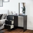 thumbnail image 3 of Boahaus Alexandra Black Vanity Desk with 3 Drawers Basic Knobs, 3 of 5