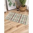 thumbnail image 3 of Green Red Plaid Christmas Bathroom Rug 2x3 Front Door Mat with Tassel Cotton Woven Throw Area Rug Washable Small Entry Rugs Xmas Checkered Buffalo Low Profile Carpet for Kitchen Laundry Room, 3 of 5