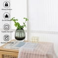 thumbnail image 3 of OVZME Luna 84" White Striped Sheer Curtains 2 Panels - Light Filtering Privacy Sheers for Living Room Sliding Glass Doors, Vertical Stripe Textured Rod Pocket, 42"W x 84"L Each, White, 3 of 7