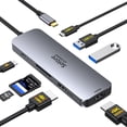 thumbnail image 1 of Adaptador HDMI dual 8 en 1 para estación de acoplamiento USB C Selore, 1 of 7