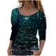 thumbnail image 1 of Camisas de Navidad Para Mujer, Tops de Cuello Redondo, Blusa de Otoño Holgada de Manga Larga Con Estampado Informal A La Moda, Jersey Odeerbi  ODB196993, 1 of 5