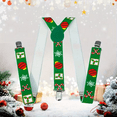 thumbnail image 2 of Christmas Santa Snowman Christmas Suspenders Stanta Suspenders for Men Elstic X Back with Metal Clips Adjustable Suspender, 2 of 2